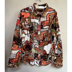 LucMatton Mens Linen Cotton African Traditional Shirt XL Long Sleeve Lightweight